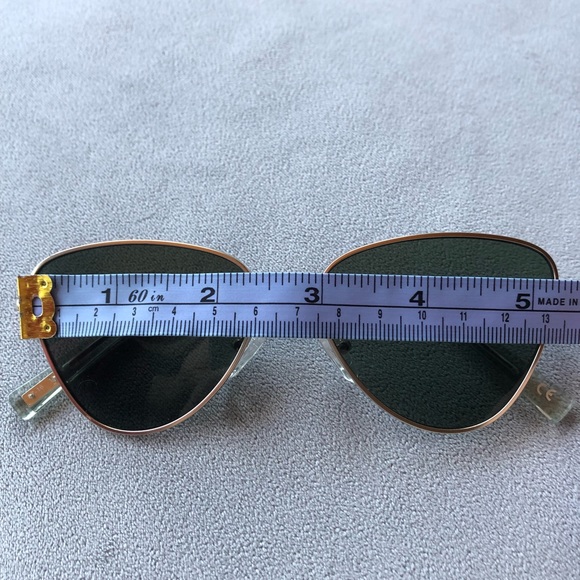 Le Specs ~ Echo ~ Gold Geometric Butterfly Sunglasses - Picture 6 of 14
